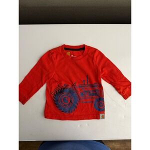 Carhartt Kids Red Tractor Long Sleeve Shirt‎ - Size 9M Infant